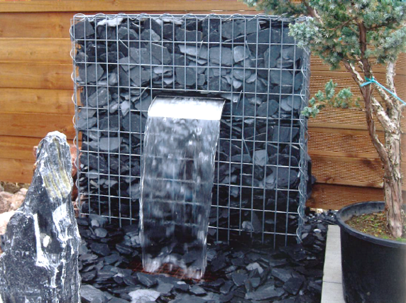 Fontaine en gabion