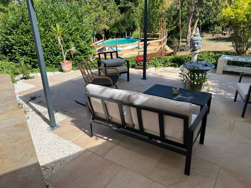 grès cerame dallage terrasse