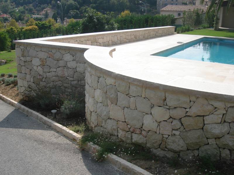 Parement blanc pose à sec - Pierre Française